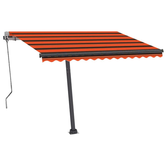Toldo automático independente 300x250 cm laranja e castanho