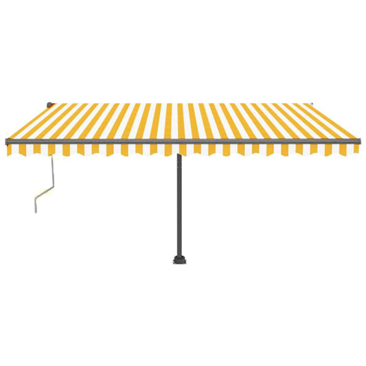 Toldo automático independente 400x350 cm amarelo e branco