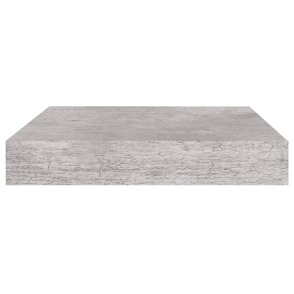Prateleira de parede suspensa 23x23,5x3,8 cm MDF cinzento