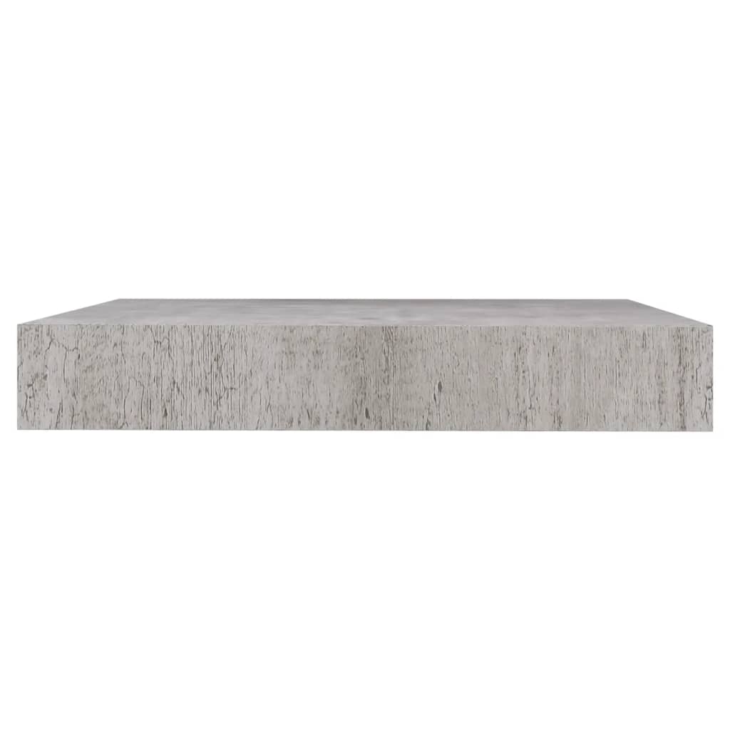 Prateleira de parede suspensa 23x23,5x3,8 cm MDF cinzento