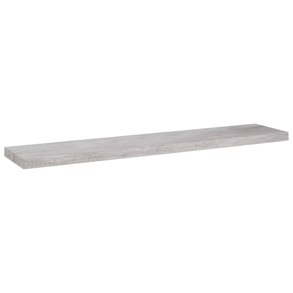 Prateleiras de parede 2 pcs 120x23,5x3,8cm MDF cinzento-cimento