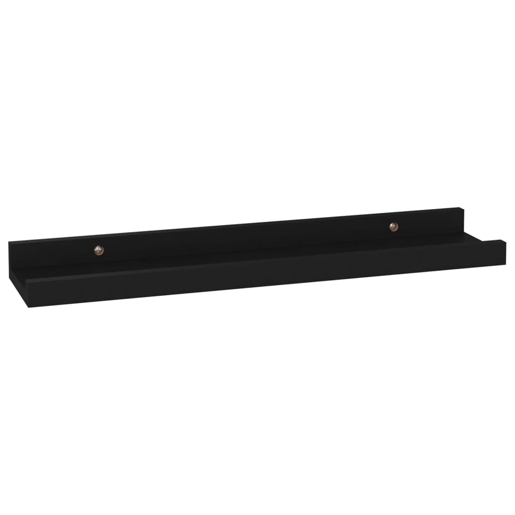 Prateleiras de parede 4 pcs 40x9x3 cm preto