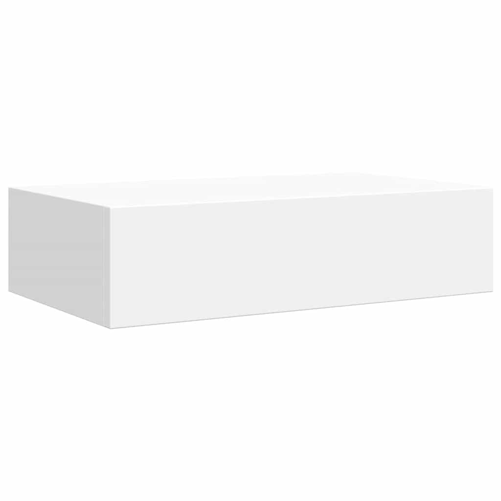 Prateleira de parede com gaveta MDF 40x23,5x10 cm branco