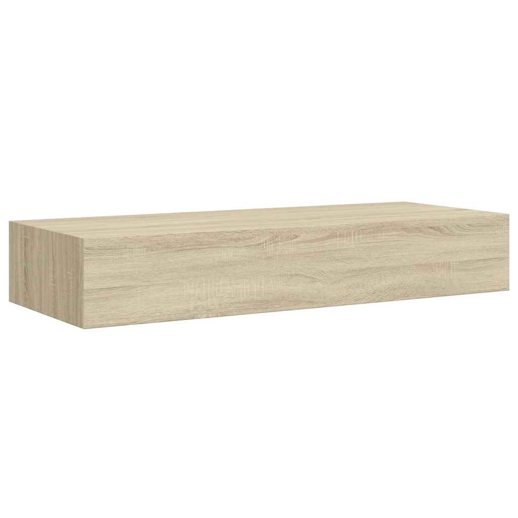 Prateleira de parede com gaveta MDF 60x23,5x10 cm cor carvalho