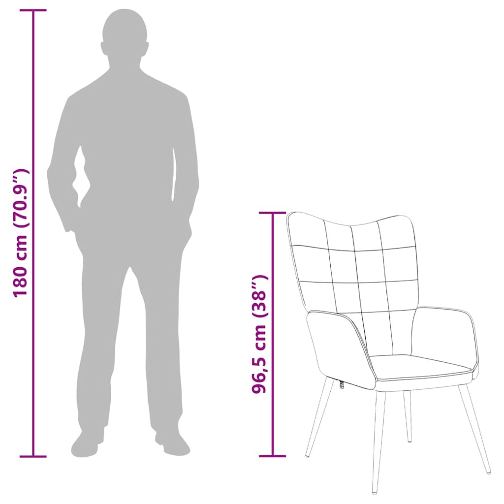 Cadeira de descanso tecido cinzento-claro