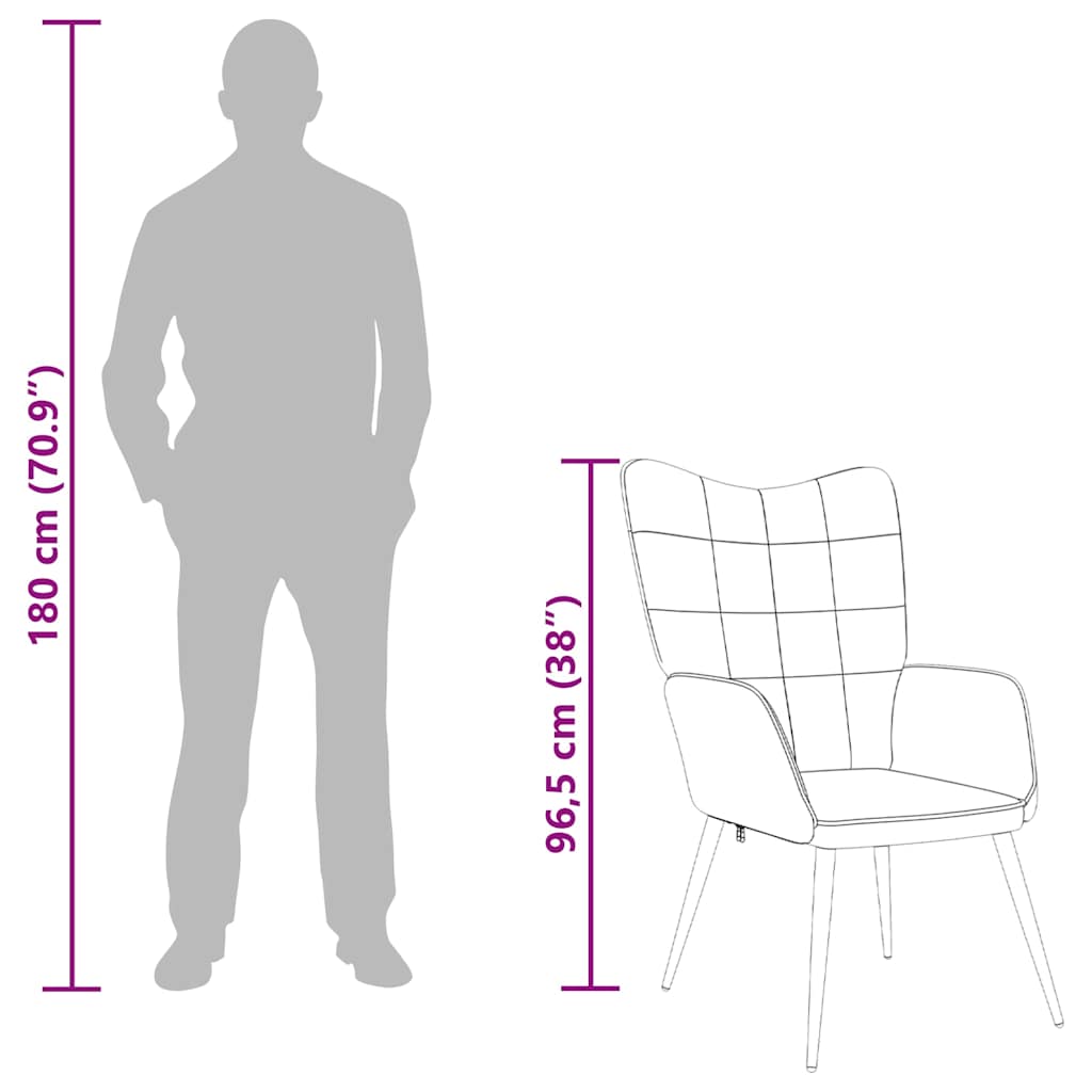 Cadeira de descanso tecido cinzento-acastanhado