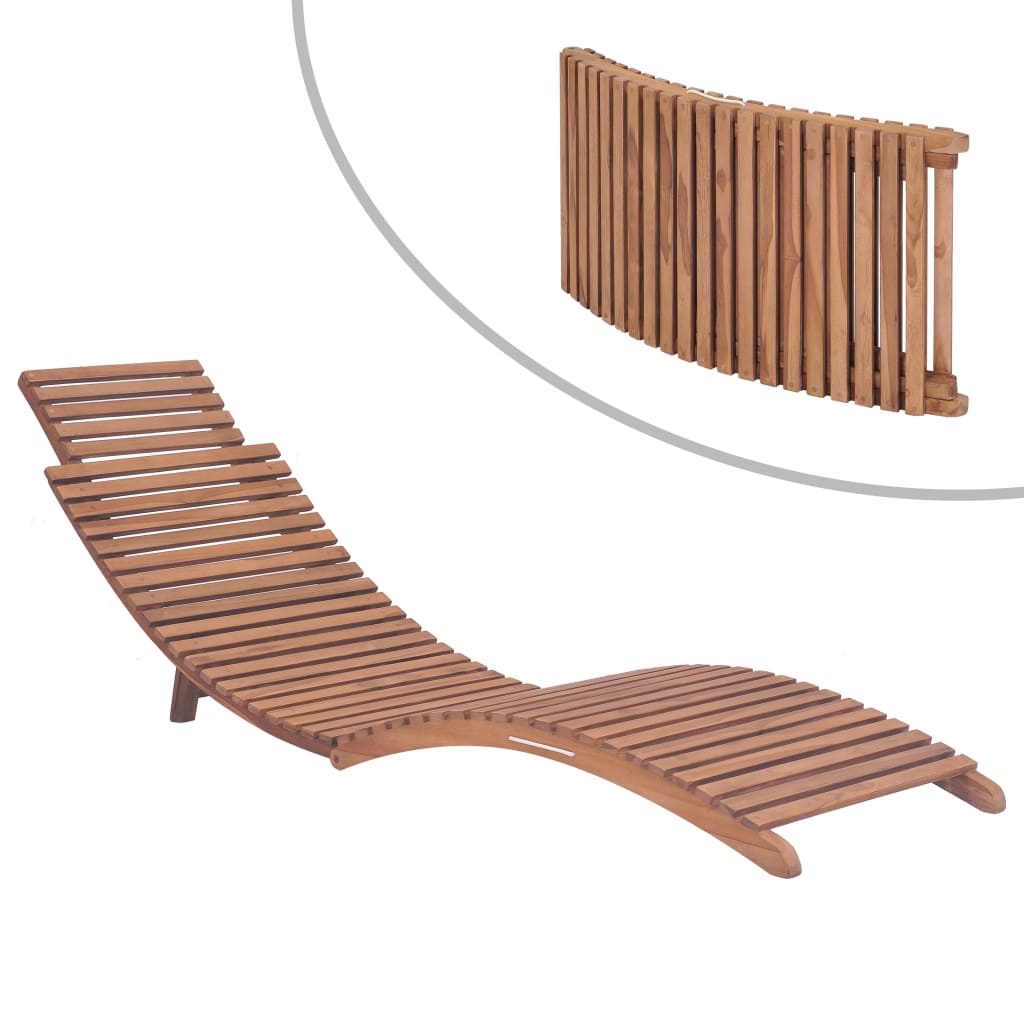 Espreguiçadeiras dobráveis 2 pcs madeira de teca maciça