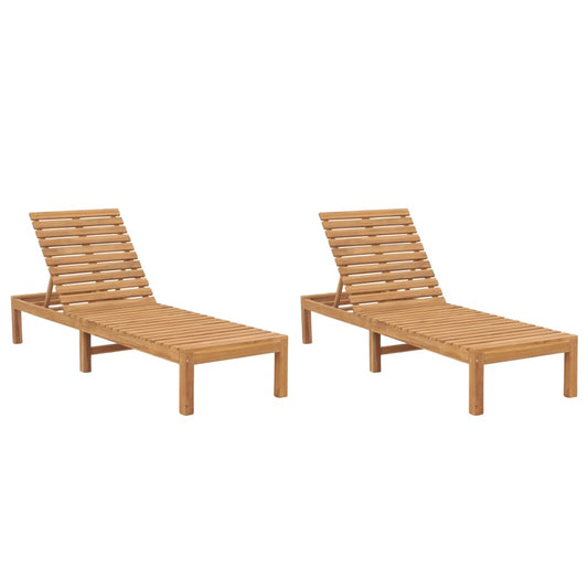 Espreguiçadeiras 2 pcs madeira de teca maciça