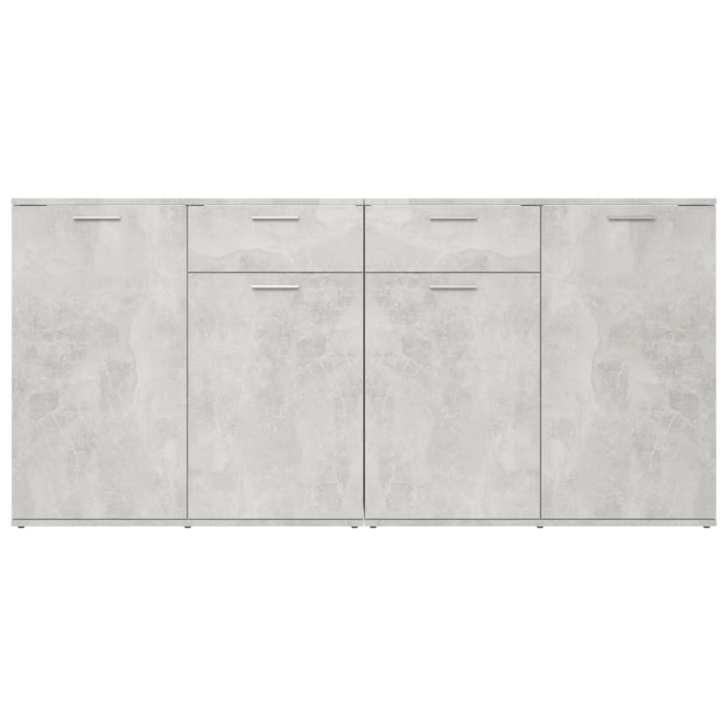 Aparador 160x36x75 cm contraplacado cinzento cimento