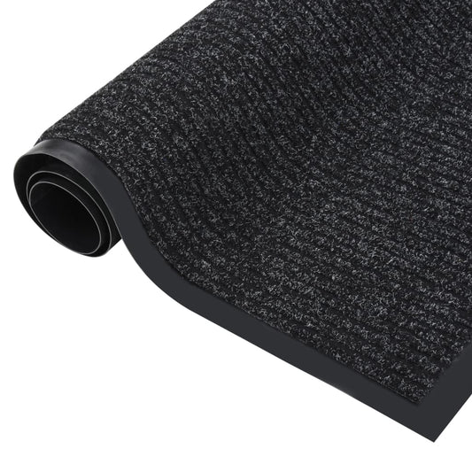 Tapete de porta às riscas 80x120 cm antracite