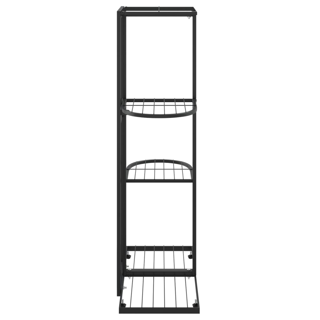 Suporte de vasos c/ 4 prateleiras 43x22x76 cm metal preto