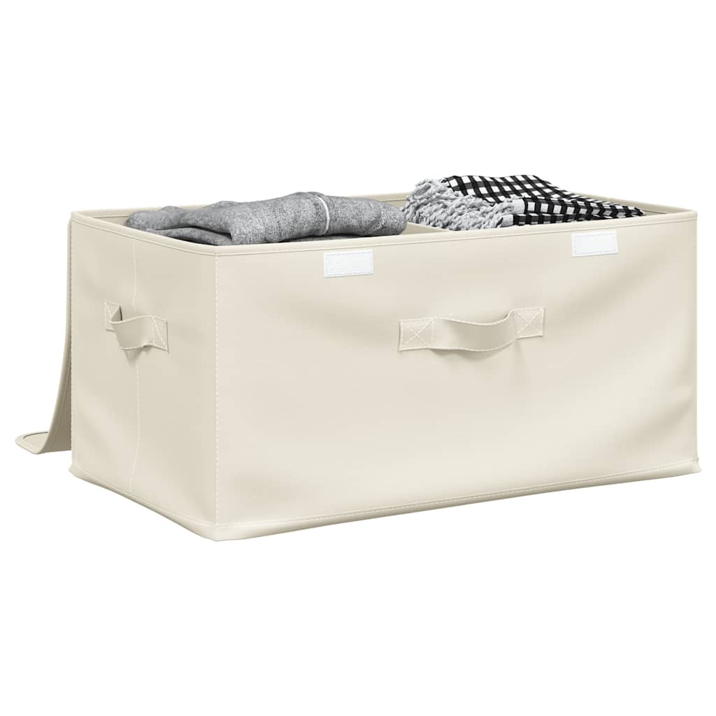 Caixa de arrumação 50x30x25 cm tecido cor creme