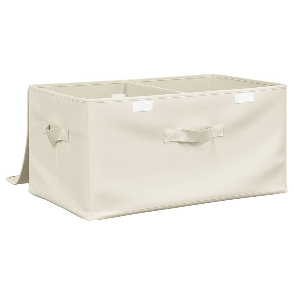 Caixa de arrumação 50x30x25 cm tecido cor creme