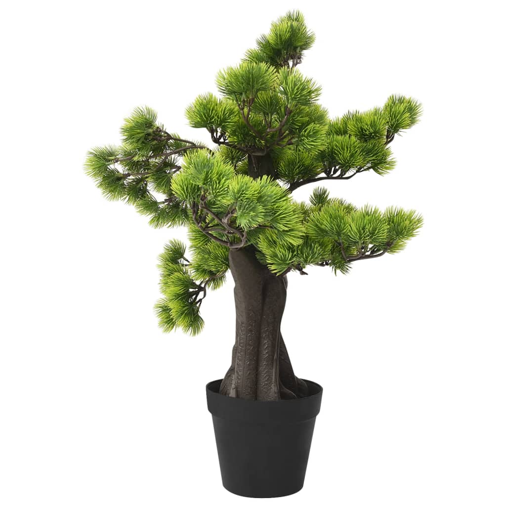 Bonsai pinus artificial com vaso 60 cm verde