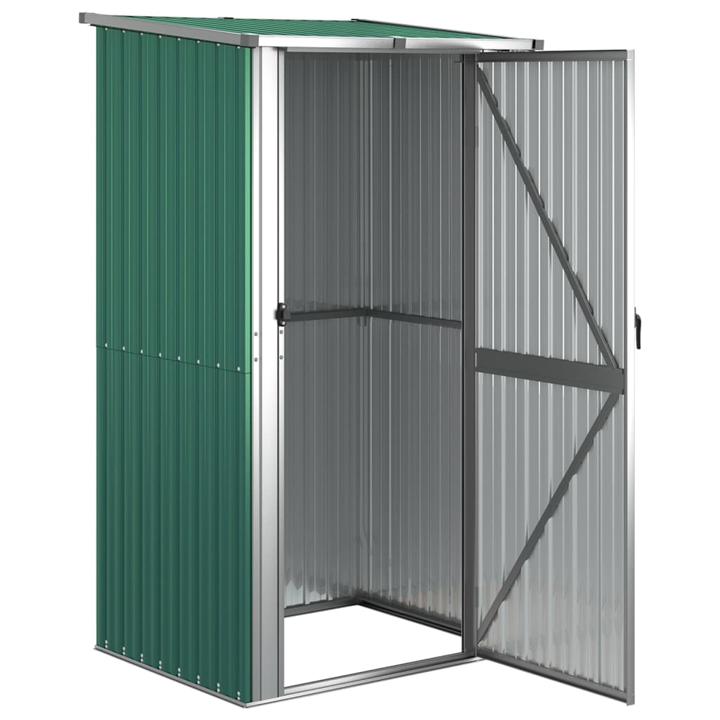Abrigo de jardim verde 118,5x97x209,5 cm aço galvanizado