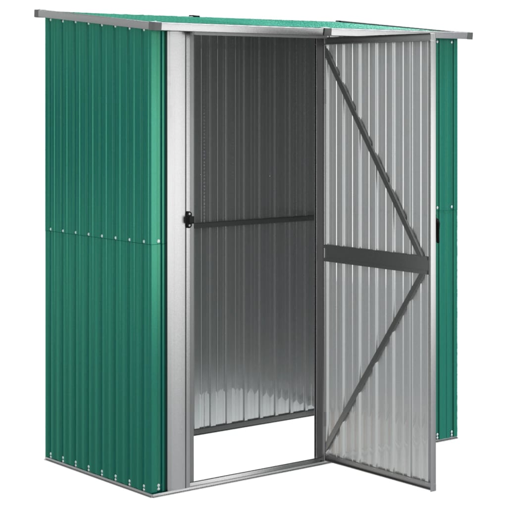 Abrigo de jardim verde 180,5x97x209,5 cm aço galvanizado