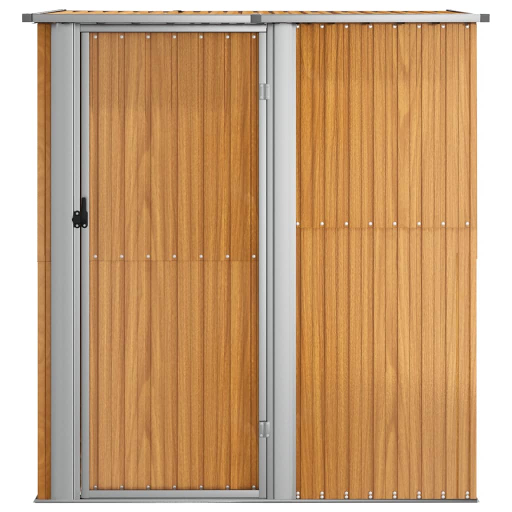 Abrigo de jardim 180,5x97x209,5 cm Aço galvanizado com efeito madeira