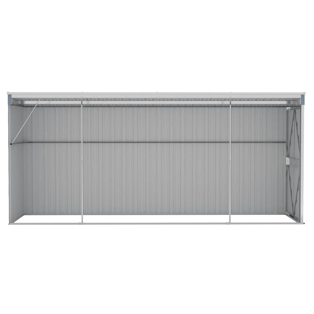 Abrigo suspenso p/ jardim 118x382x178 cm aço galvaniz. cinzento