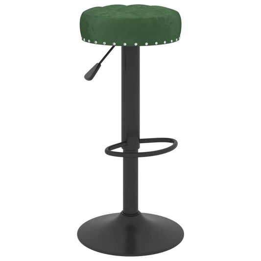 Bancos de bar 2 pcs veludo verde-escuro