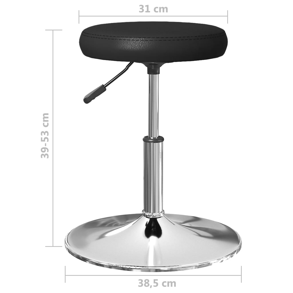 Cadeiras de jantar 2 pcs couro artificial preto