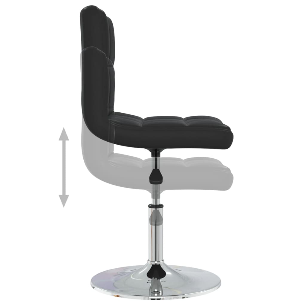 Cadeiras de jantar 2 pcs couro artificial preto