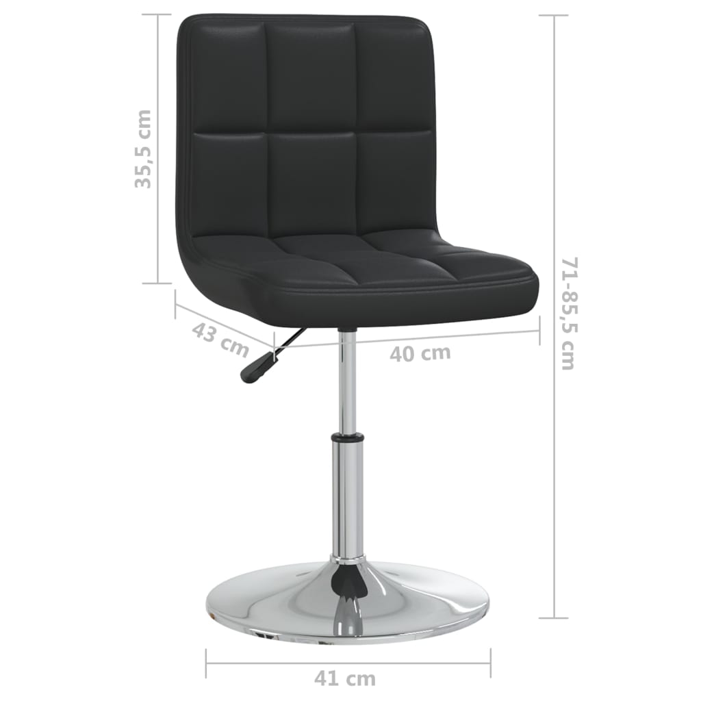 Cadeiras de jantar 2 pcs couro artificial preto
