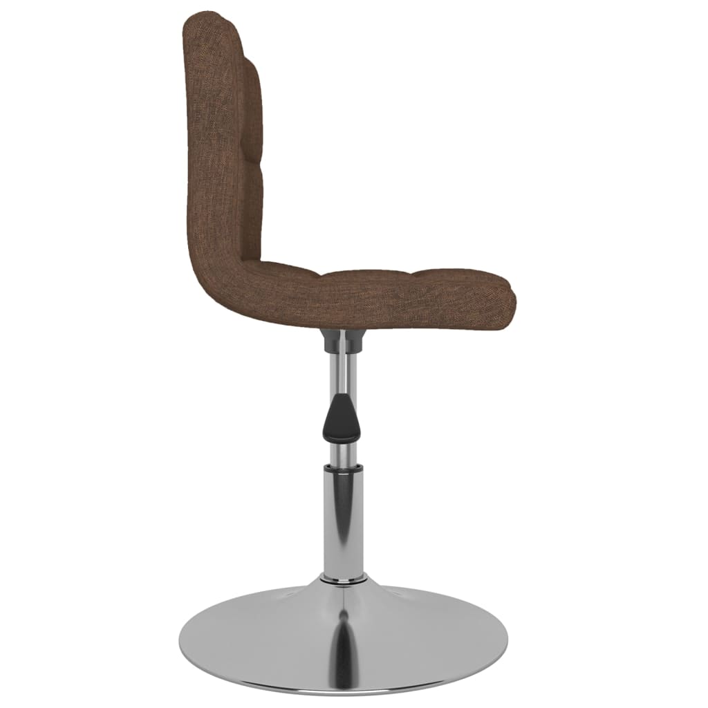 Cadeiras de jantar giratórias 2 pcs tecido castanho
