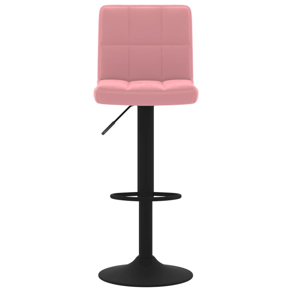 Banco de bar veludo rosa