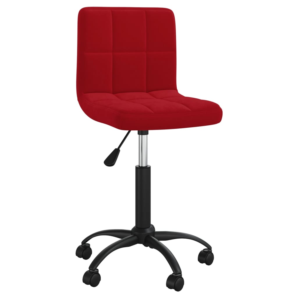 Cadeiras de jantar giratórias 2 pcs veludo vermelho tinto