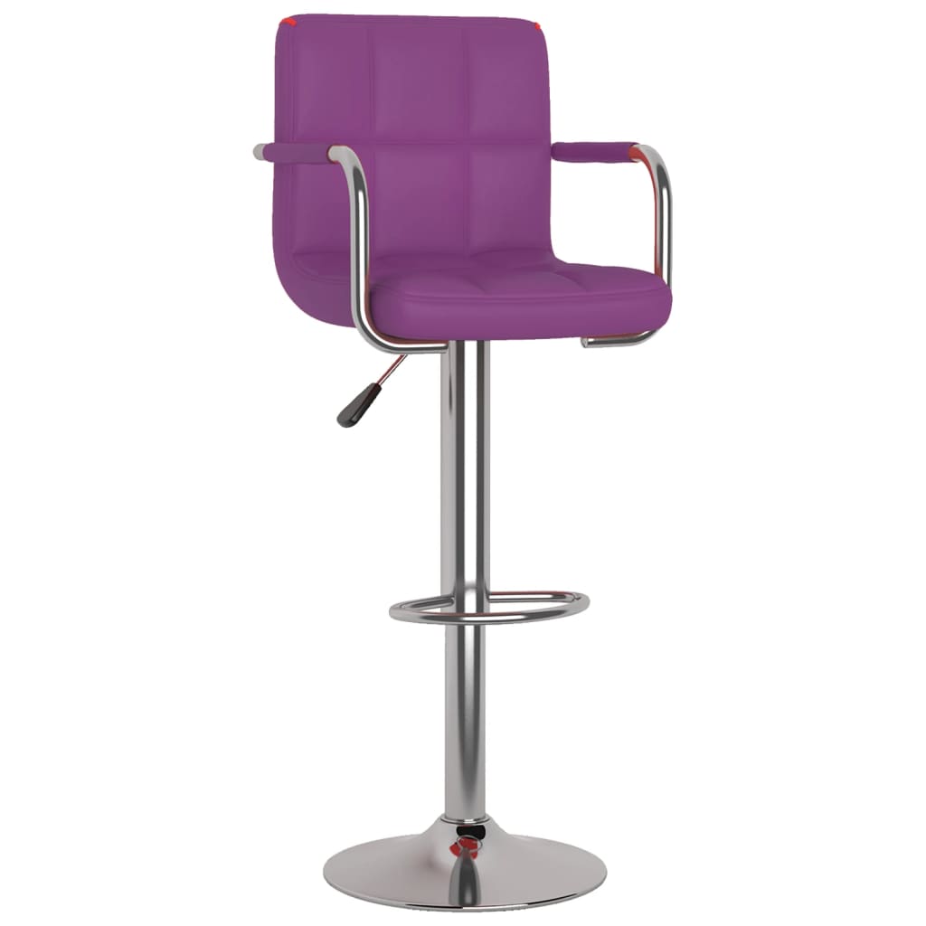 Bancos de bar 2 pcs couro artificial roxo