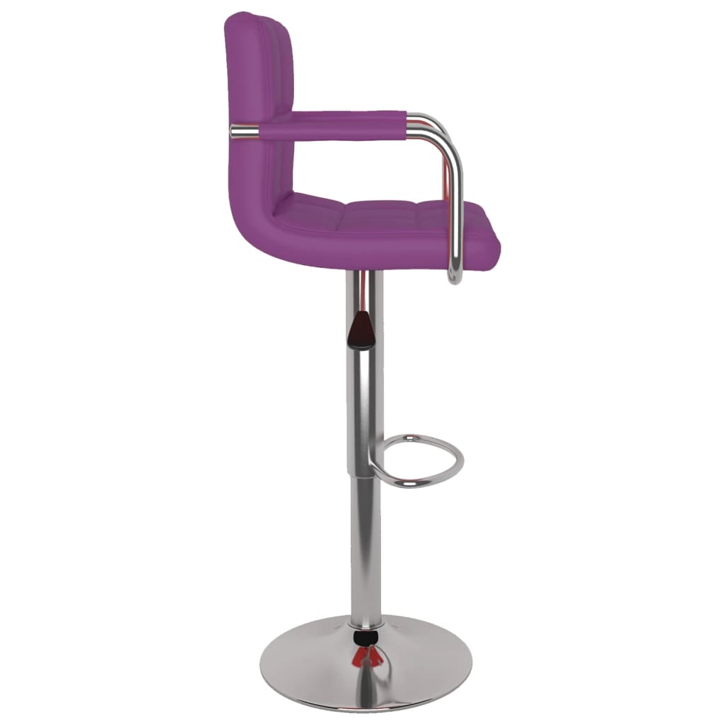 Bancos de bar 2 pcs couro artificial roxo