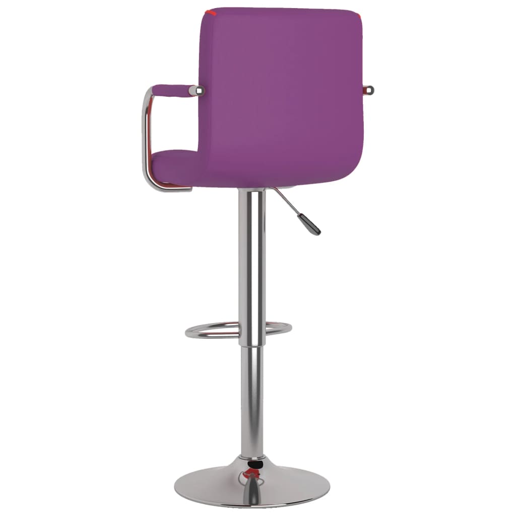 Bancos de bar 2 pcs couro artificial roxo