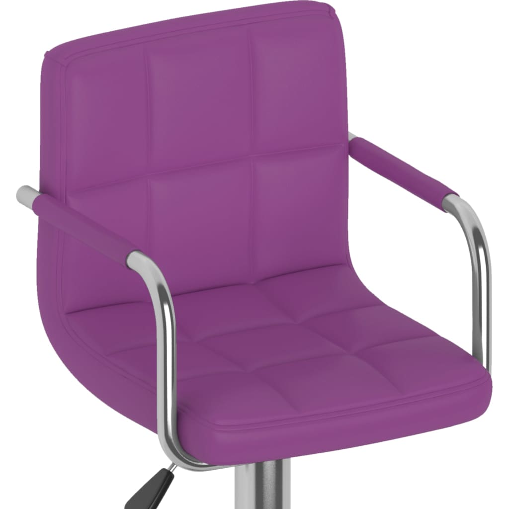 Bancos de bar 2 pcs couro artificial roxo