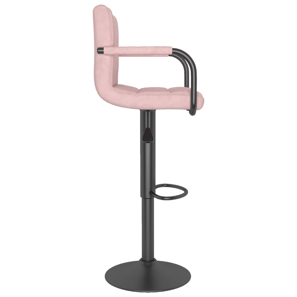 Bancos de bar 2 pcs veludo rosa
