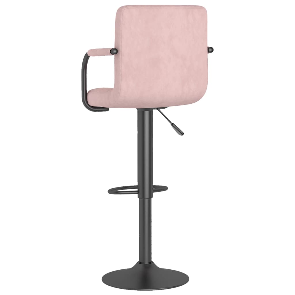 Bancos de bar 2 pcs veludo rosa