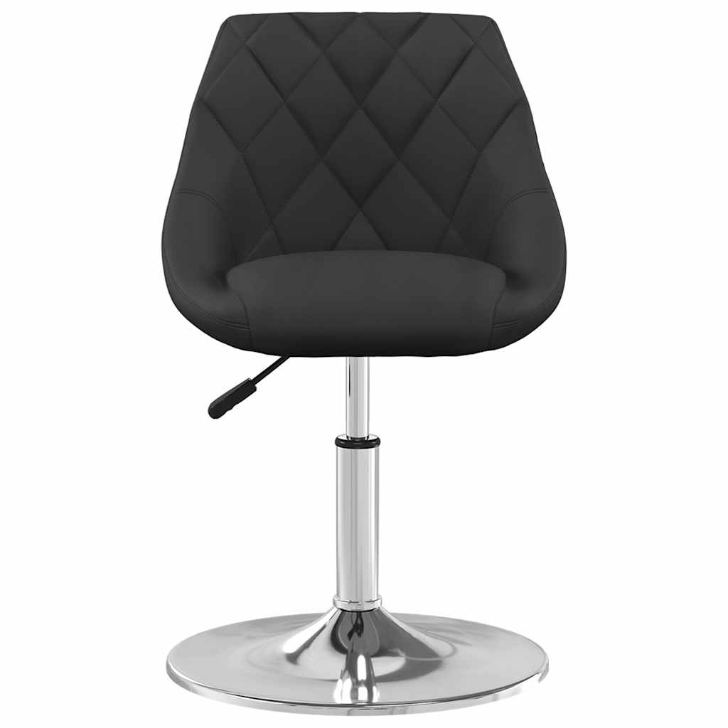 Cadeiras de jantar giratórias 2 pcs veludo preto
