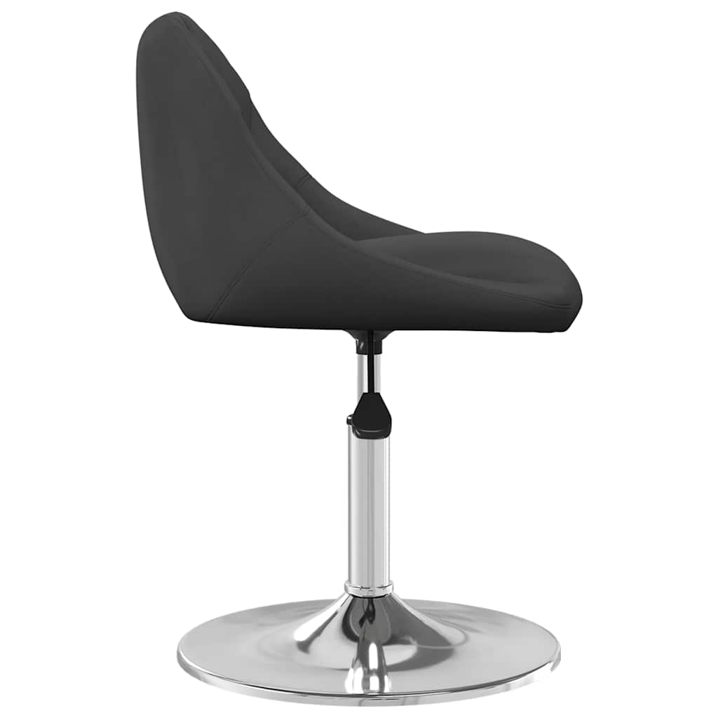 Cadeiras de jantar giratórias 2 pcs veludo preto