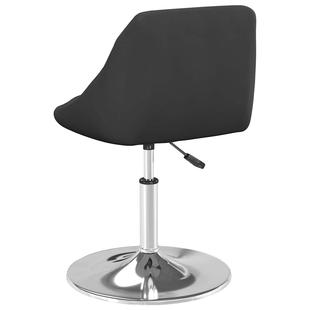 Cadeiras de jantar giratórias 2 pcs veludo preto