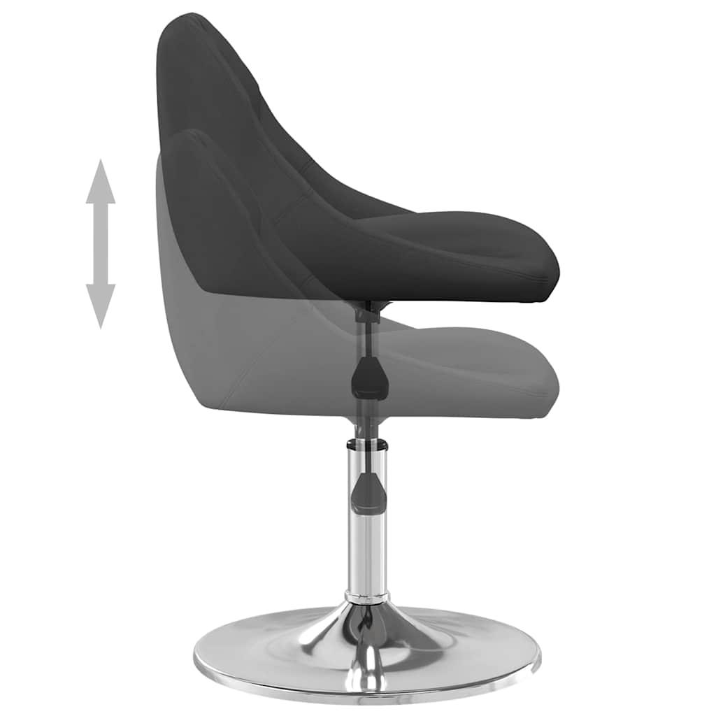 Cadeiras de jantar giratórias 2 pcs veludo preto