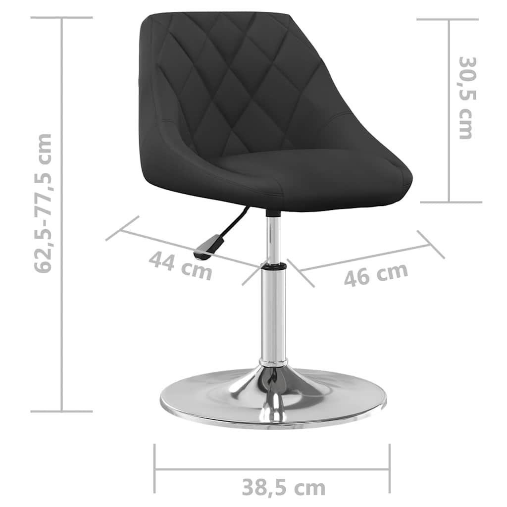 Cadeiras de jantar giratórias 2 pcs veludo preto