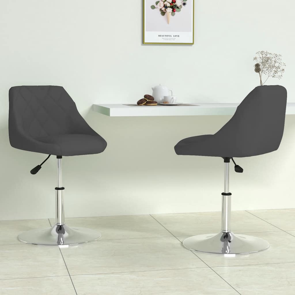 Cadeiras de jantar giratórias 2 pcs veludo preto