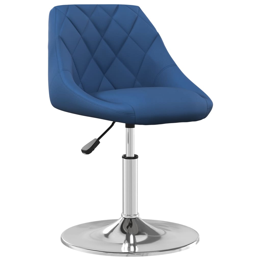 Cadeiras de jantar giratórias 2 pcs veludo azul