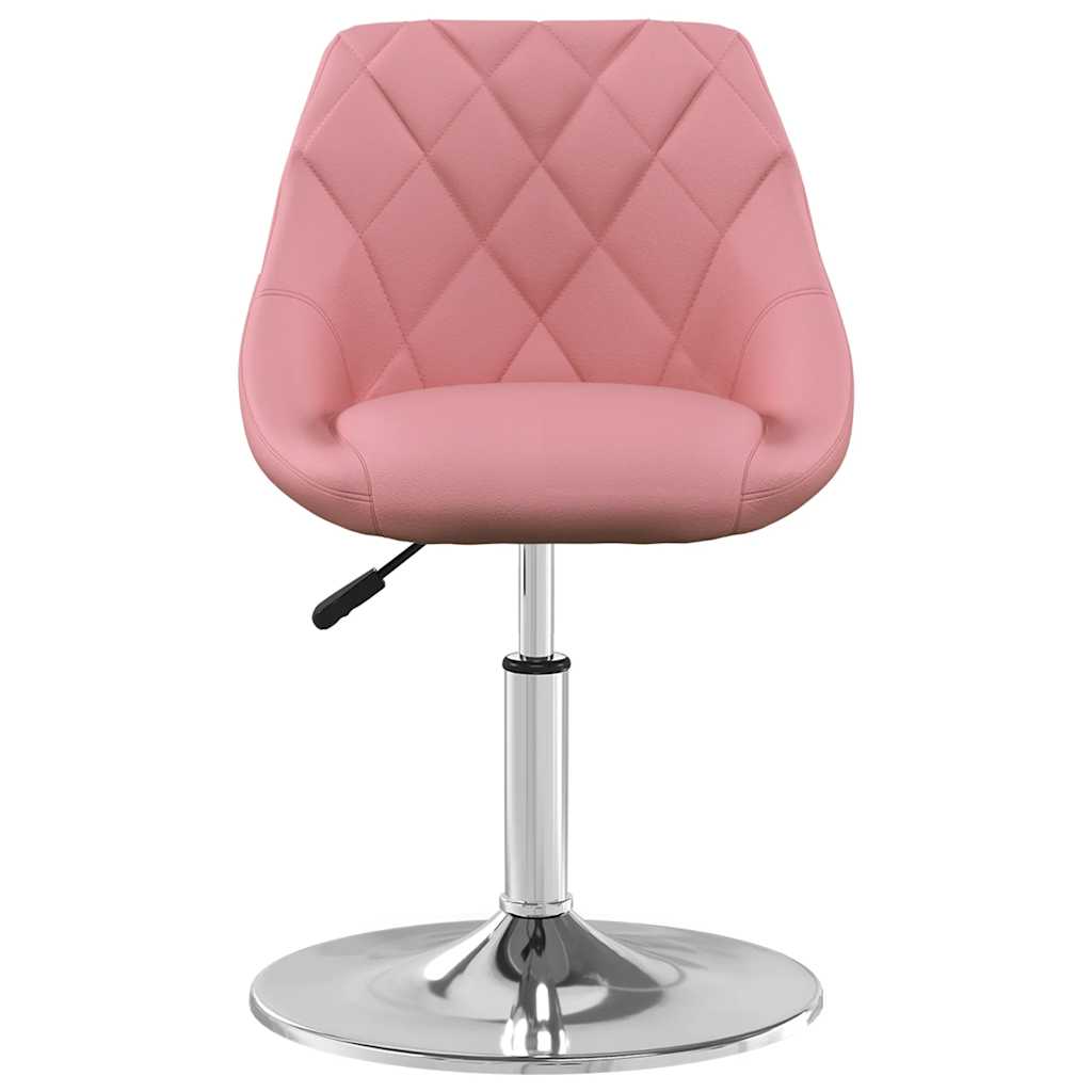 Cadeiras de jantar giratórias 2 pcs veludo rosa