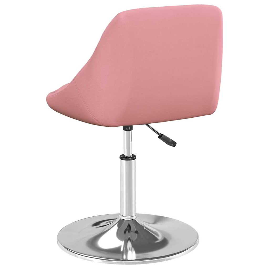 Cadeiras de jantar giratórias 2 pcs veludo rosa