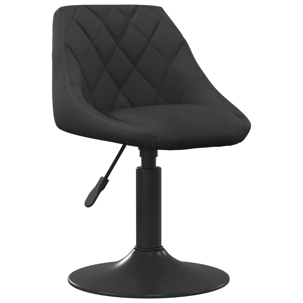 Cadeiras de jantar giratórias 2 pcs veludo preto
