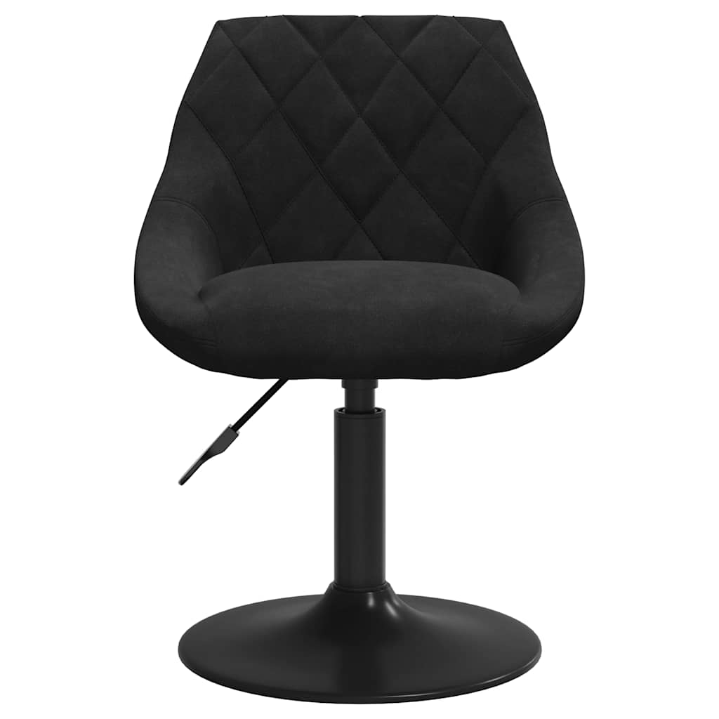 Cadeiras de jantar giratórias 2 pcs veludo preto