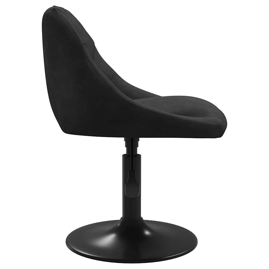 Cadeiras de jantar giratórias 2 pcs veludo preto