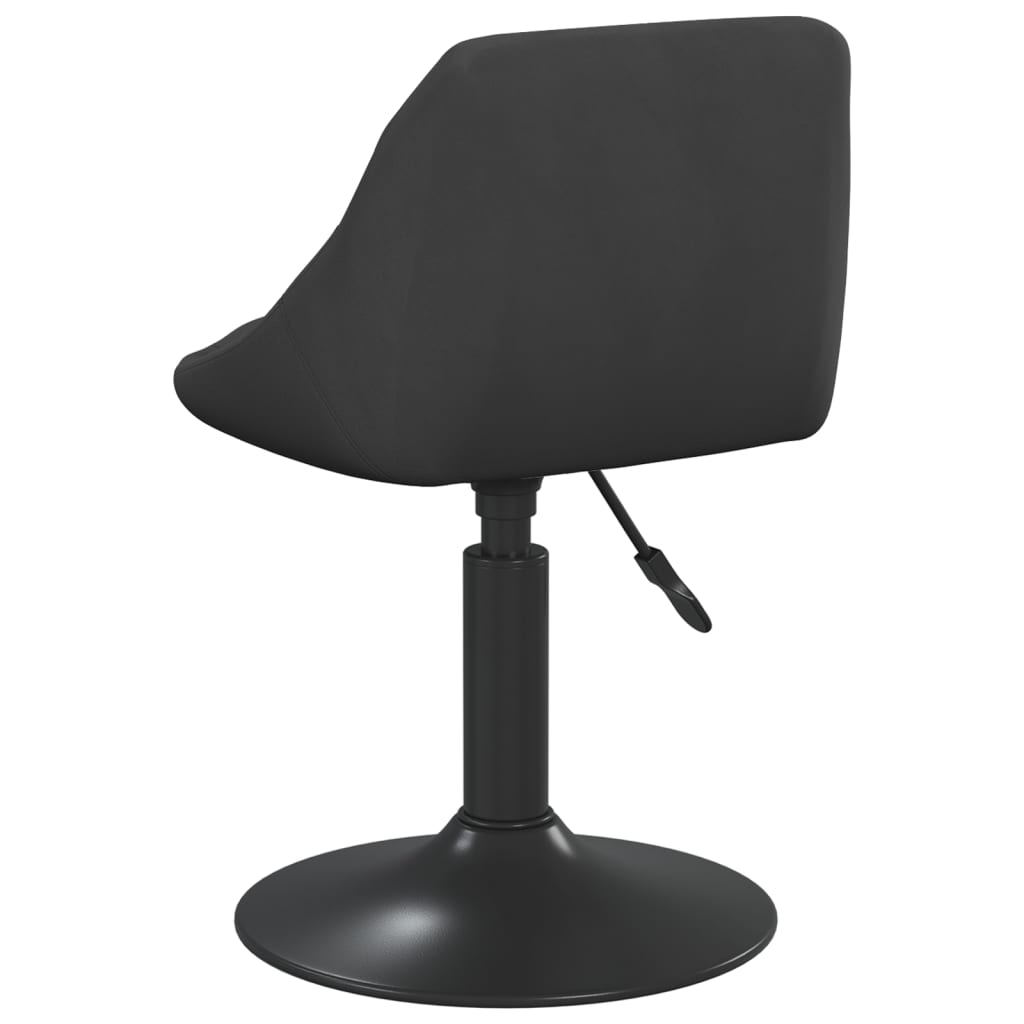 Cadeiras de jantar giratórias 2 pcs veludo preto