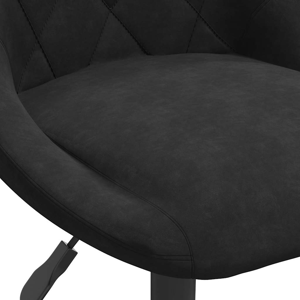 Cadeiras de jantar giratórias 2 pcs veludo preto