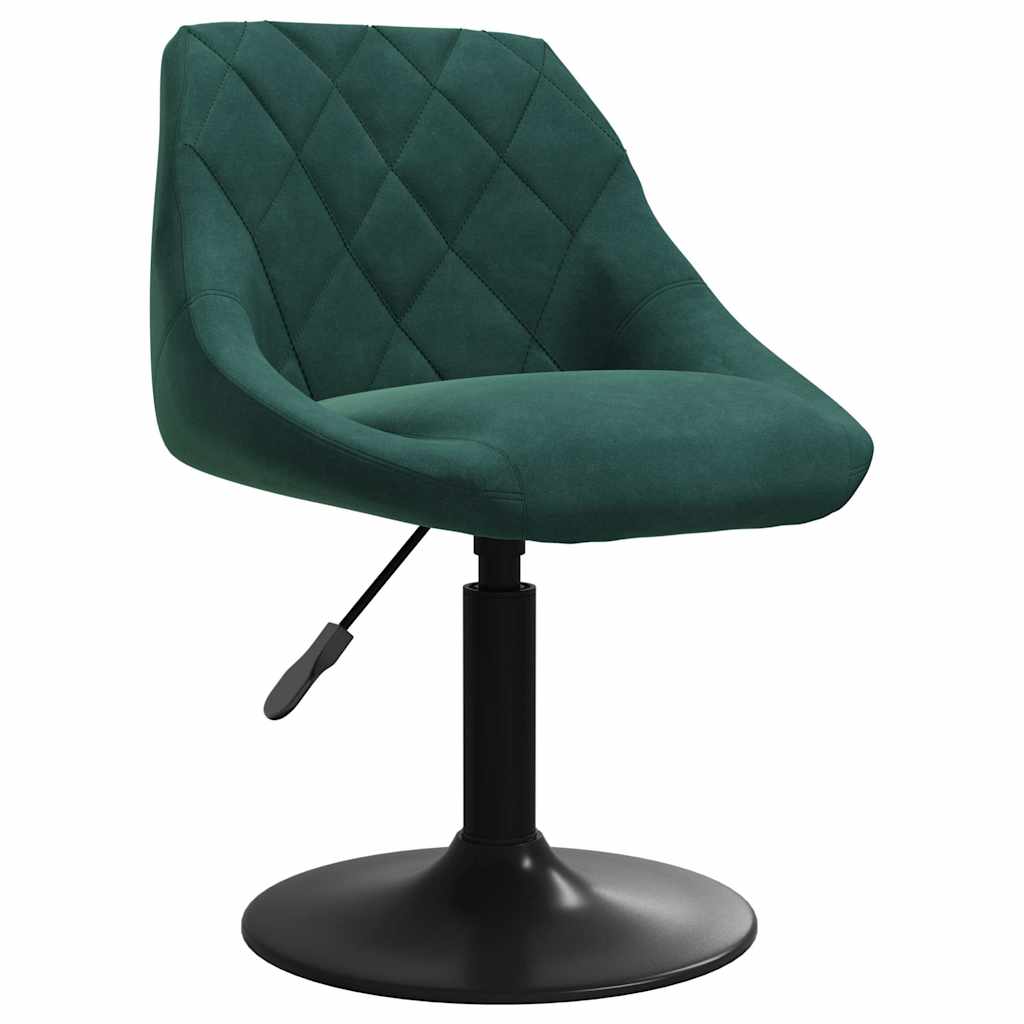 Cadeiras de jantar giratorias 2 pcs veludo verde-escuro